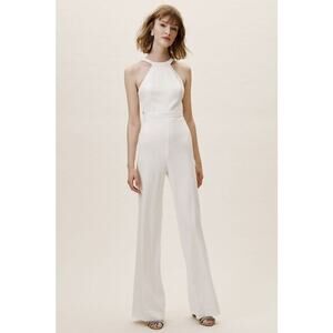 New Anthropologie BHLDN Esmie Jumpsuit by Jay Godfrey $299 SIZE 00 Ivory LONG